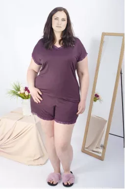 Пижама с шортами батал