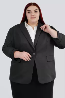 Піджак довгий льон батал