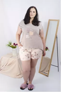Пижама с шортами батал