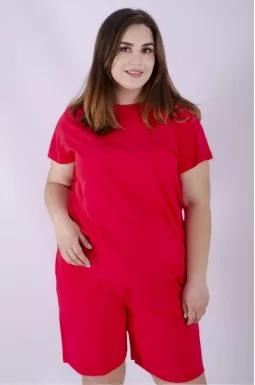 Яркий прогулочный костюм с шортами