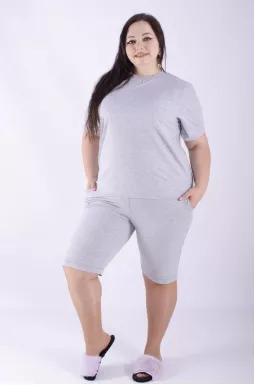 Пижама с шортами батал