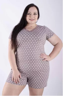 Пижама с шортами батал