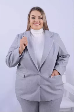 Кашеміровий подовжений піджак батал