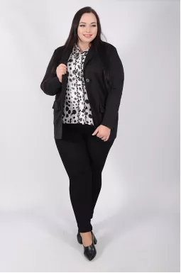 Піджак довгий класичний з накладними кишенями супер батал