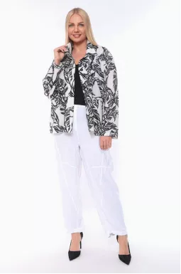 Льняний піджак батал