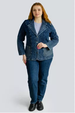 Джинсовый пиджак больших размеров