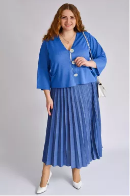 Жакет короткий вязаный больших размеров