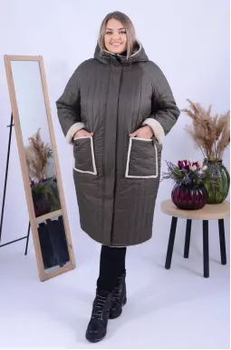 Пальто холлофайбер двустороннее трансформер батал