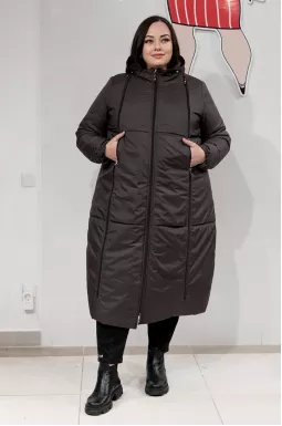 Пальто з блискавками супер батал