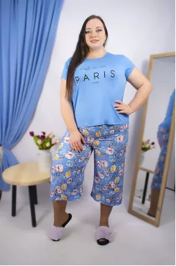 Пижама капри батал