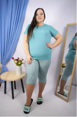 Пижама капри батал