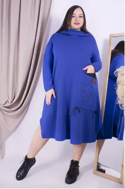 Платье повседневное миди батал