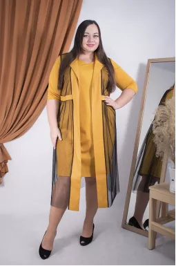 Платье-двойка нарядное супер батал