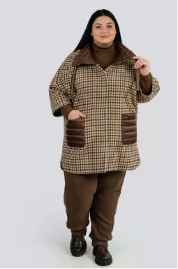 Пончо-кардиган больших размеров