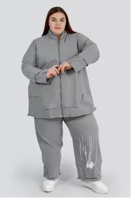 Прогулочный костюм мастерка и брюки больших размеров