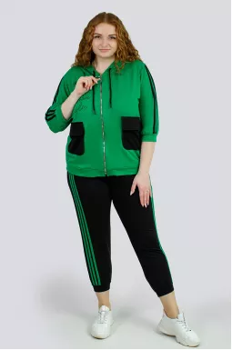 Прогулочный костюм мастерка и брюки больших размеров