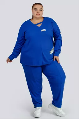 Прогулочный костюм трикотаж рубчик больших размеров