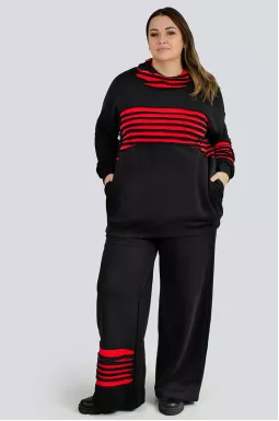  Прогулочный костюм с капюшоном больших размеров