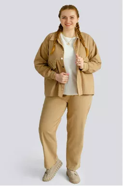 Джинсовий костюм-трійка великих розмірів