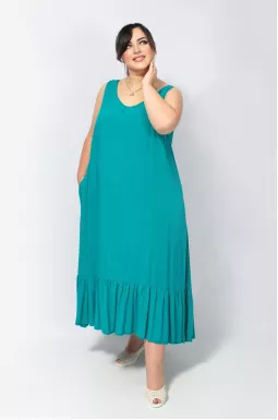 Яркое платье-сарафан в разных цветах