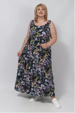 Сарафан-платье принт батал