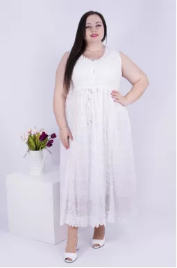 Сарафан-платье с кружевом