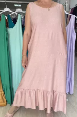 Легкий сарафан-платье макси батал