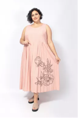 Нежный сарафан платье макси супер батал