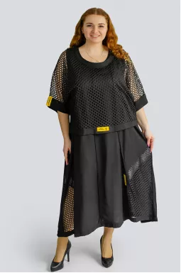 Сарафан-сукня-двійка максі великих розмірів