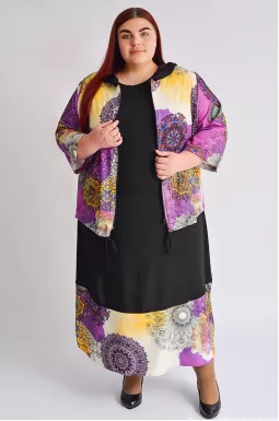 Сарафан-платье-двойка макси больших размеров