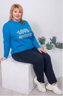 Світшот довгий з написами супер батал