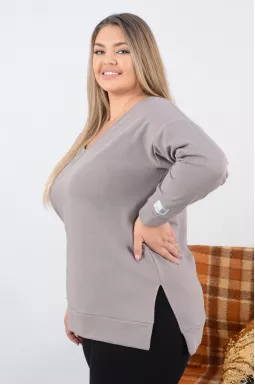 Однотонний світшот з нашивкою супер батал