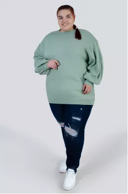 Джемпер однотонний в'язаний супер батал 