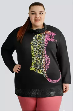 Світшот з леопардом великих розмірів