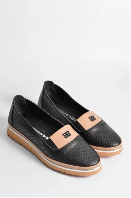 Чорно-бежеві сліпони на широкі ніжки великих розмірів