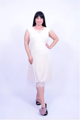 Ночная рубашка с кружевом батал