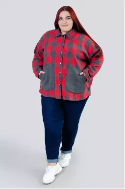 Сорочка байкова в клітинку батал