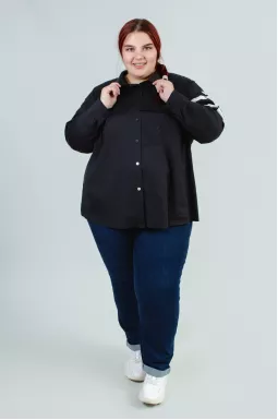 Сорочка довга стрейч котон супер батал