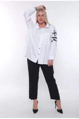 Сорочка довга стрейч котон супер батал