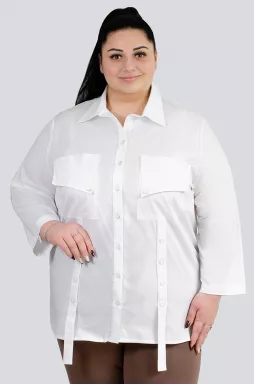 Сорочка котонова з декором великих розмірів