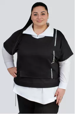 Сорочка-двійка з декором великих розмірів