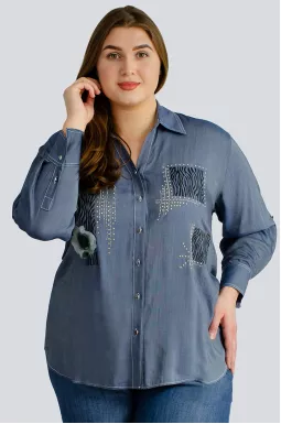 Сорочка з декором великих розмірів