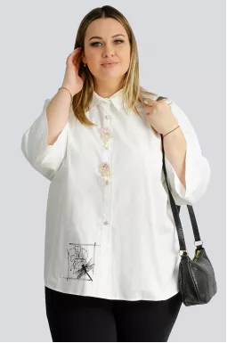 Рубашка с украшениями больших размеров