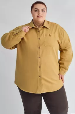 Сорочка довга з накладною кишенею великих розмірів