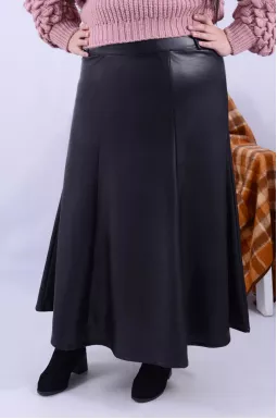 Спідниця максі годе еко-шкіра батал