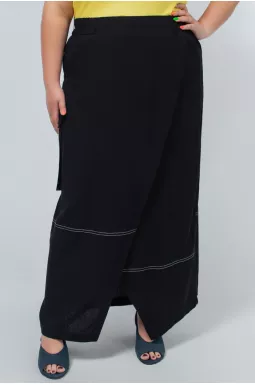 Спідниця максі на запах з кишенею батал