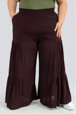 Спідниця-брюки в горох великих розмірів