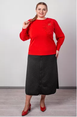 Юбка миди с молнией больших размеров