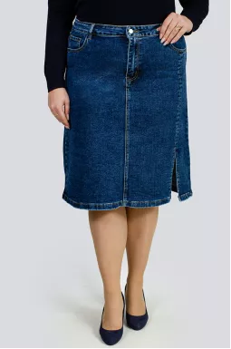 Юбка миди джинсовая больших размеров