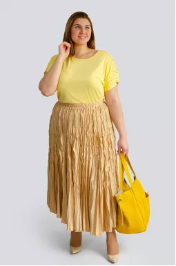 Юбка миди плиссе больших размеров